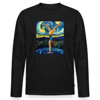 Van Gogh Gymnastik Mädchen Turnerin - Männer Premium Bio Langarmshirt - Schwarz - Vorne - Nico (187cm)