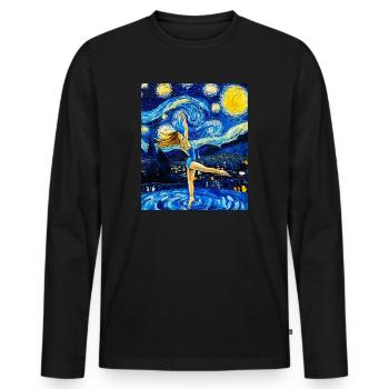 Van Gogh Gymnastik Mädchen Turnerin - Männer Premium Bio Langarmshirt - Schwarz - Vorne - Nico (187cm)