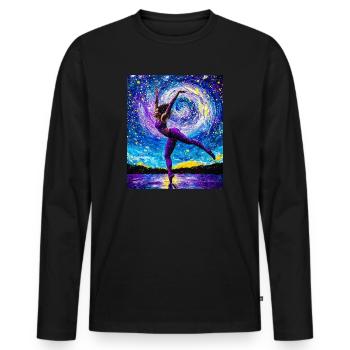 Van Gogh Gymnastik Mädchen Turnerin - Männer Premium Bio Langarmshirt - Schwarz - Vorne - Nico (187cm)