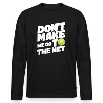 Padel Padel Player Padeltennis Paddle Padel Trainer - T-shirt manches longues Premium bio Homme - noir - Devant - Nico (187cm)