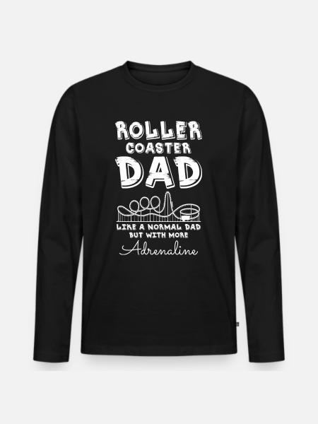 Roller Coaster Dad - Men's Premium Organic Long Sleeve Shirt - black