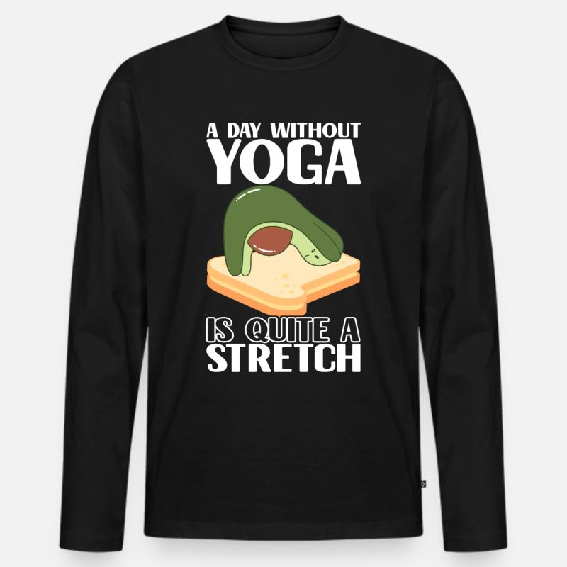 Avocado Toast - Männer Premium Bio Langarmshirt - Schwarz