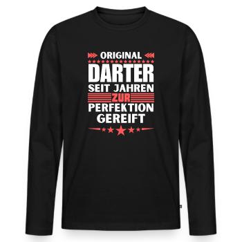 Darter matured to perfection - Men's Premium Organic Long Sleeve Shirt - black - Front - Nico (187cm)