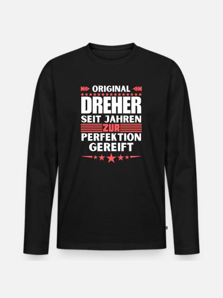 Turner matured to perfection - Men's Premium Organic Long Sleeve Shirt - black