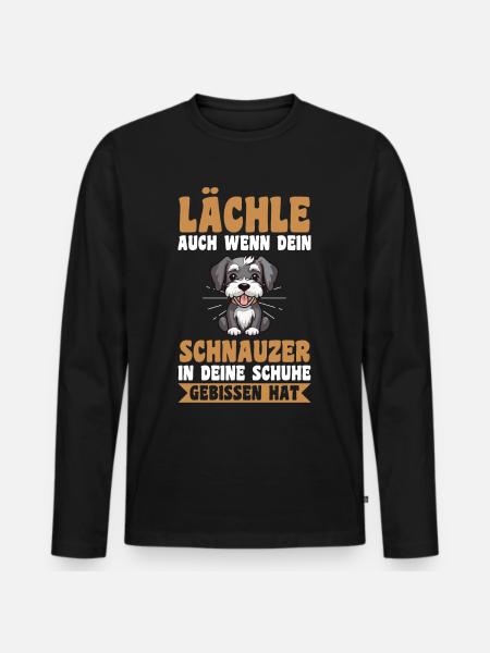 Schnauzer géant Schnauzer chien - T-shirt manches longues Premium bio Homme - noir