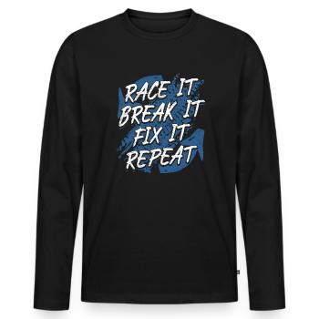Motorsport Geschenk Autorennen - Männer Premium Bio Langarmshirt - Schwarz - Vorne - Nico (187cm)