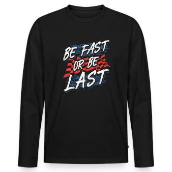 Motorsport Autorennen - Männer Premium Bio Langarmshirt - Schwarz - Vorne - Nico (187cm)