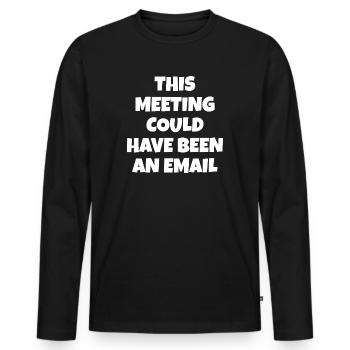 Office Saying Work colleague - Men's Premium Organic Long Sleeve Shirt - black - Front - Nico (187cm)