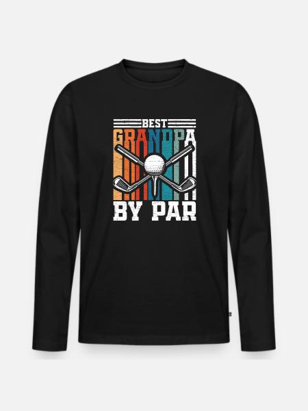 Golfer Opa Golf - Männer Premium Bio Langarmshirt - Schwarz