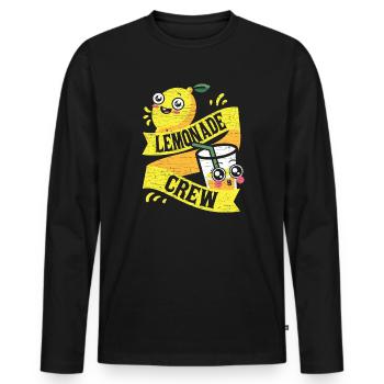 Limonadenstand Limonade - Männer Premium Bio Langarmshirt - Schwarz - Vorne - Nico (187cm)