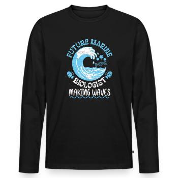 Marine Biologist Meeresbiologe - Männer Premium Bio Langarmshirt - Schwarz - Vorne - Nico (187cm)