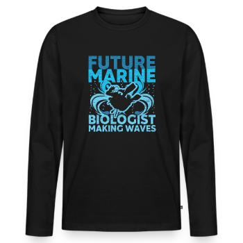 Meeresbiologie Marine Biologist Meeresbiologie - Männer Premium Bio Langarmshirt - Schwarz - Vorne - Nico (187cm)