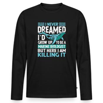 Meeresbiologe Meeresbiologie Marine Biologist - Männer Premium Bio Langarmshirt - Schwarz - Vorne - Nico (187cm)