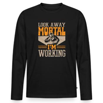 Schweißen Metallarbeiter Schweißer - Männer Premium Bio Langarmshirt - Schwarz - Vorne - Nico (187cm)