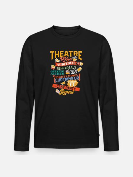 Musical Schauspieler Theater - Männer Premium Bio Langarmshirt - Schwarz