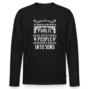 Theater Musical Schauspieler - Männer Premium Bio Langarmshirt - Schwarz - Vorne - Nico (187cm)
