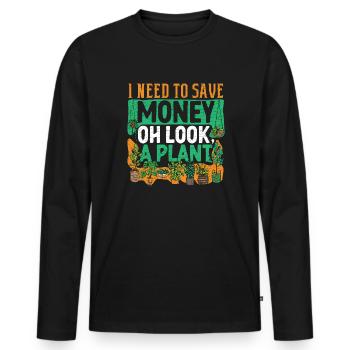 Pflanze Geschenk Botanik Botaniker Gärtner - Männer Premium Bio Langarmshirt - Schwarz - Vorne - Nico (187cm)