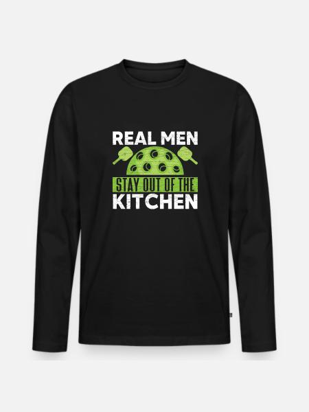 Pickleball Paddleball - Männer Premium Bio Langarmshirt - Schwarz