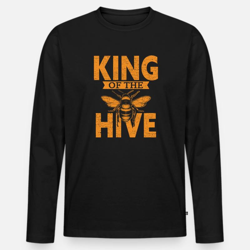 Imker Bienen Beekeeper - Männer Premium Bio Langarmshirt - Schwarz