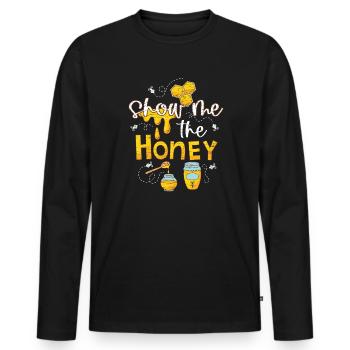Beekeeping Geschenk Imker - Männer Premium Bio Langarmshirt - Schwarz - Vorne - Nico (187cm)