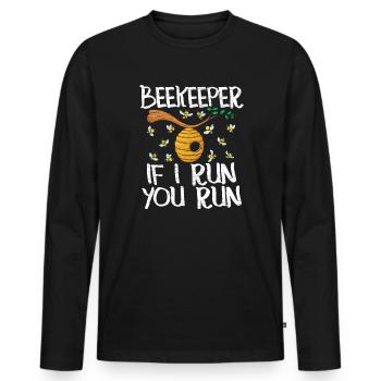 Beekeeping Bienen Imker - Männer Premium Bio Langarmshirt - Schwarz - Vorne - Nico (187cm)