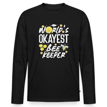 Beekeeping Imker Geschenk - Männer Premium Bio Langarmshirt - Schwarz - Vorne - Nico (187cm)