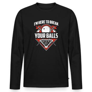 Billardspieler Pool Billard - Männer Premium Bio Langarmshirt - Schwarz - Vorne - Nico (187cm)