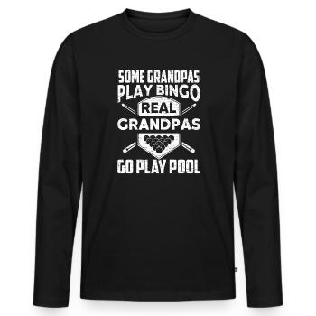Billiard Pool Billard - Männer Premium Bio Langarmshirt - Schwarz - Vorne - Nico (187cm)