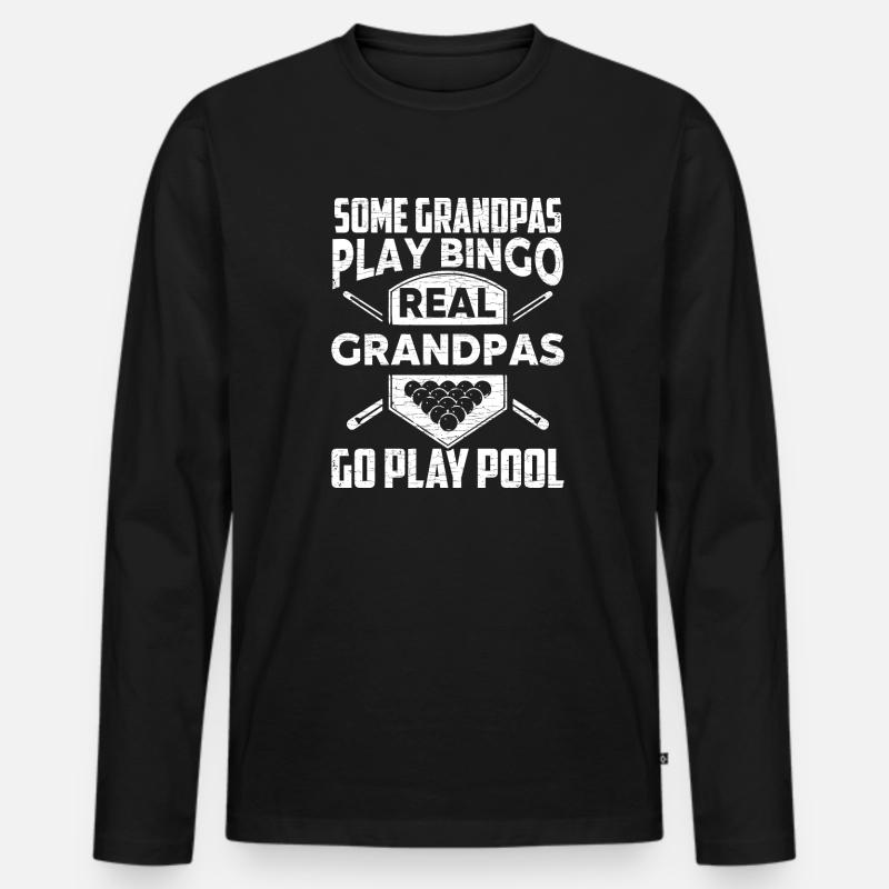 Billiard Pool Billard - Männer Premium Bio Langarmshirt - Schwarz