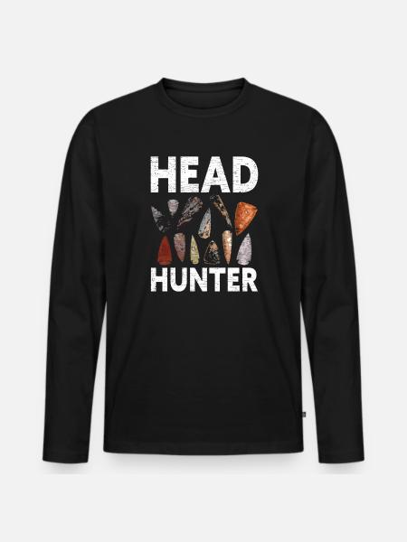 Pfeilspitze Arrowhead Hunter - Männer Premium Bio Langarmshirt - Schwarz