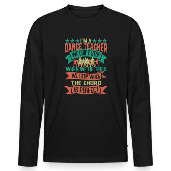 Tanzlehrer Tänzer Tanzen - Männer Premium Bio Langarmshirt - Schwarz - Vorne - Nico (187cm)