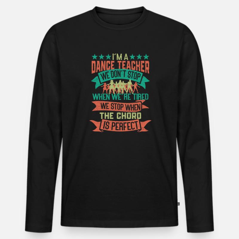 Tanzlehrer Tänzer Tanzen - Männer Premium Bio Langarmshirt - Schwarz