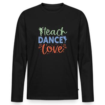 Tänzer Tanzlehrer - Männer Premium Bio Langarmshirt - Schwarz - Vorne - Nico (187cm)