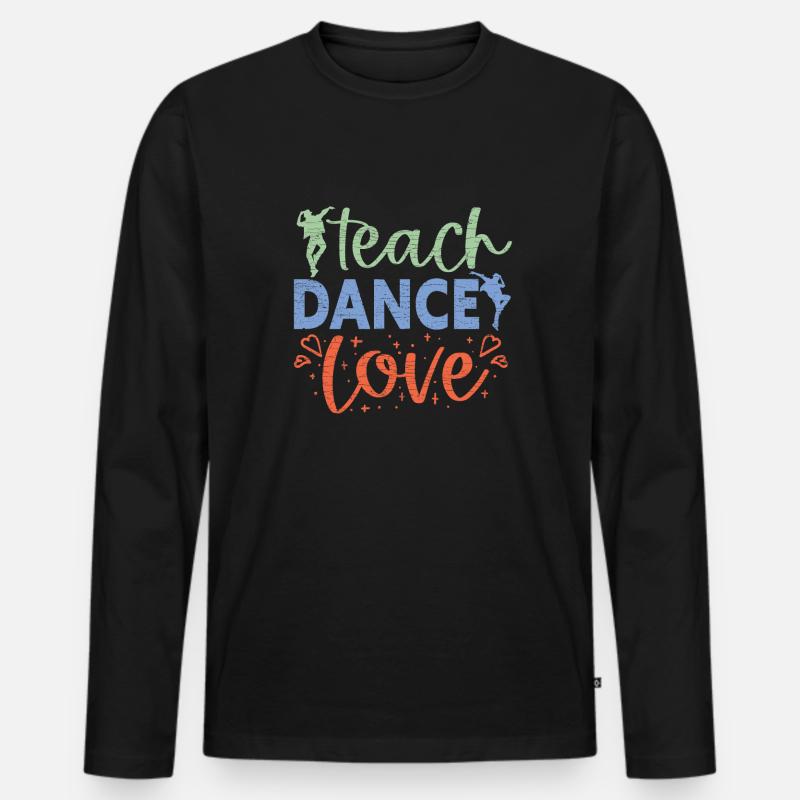 Tänzer Tanzlehrer - Männer Premium Bio Langarmshirt - Schwarz