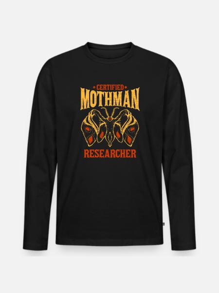 Kryptozoologie Mothman - Männer Premium Bio Langarmshirt - Schwarz
