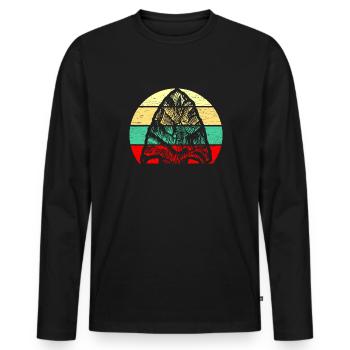Arrowhead Hunter - Männer Premium Bio Langarmshirt - Schwarz - Vorne - Nico (187cm)
