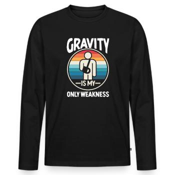 Extremsport lustiges Geschenk Extremsportler - Männer Premium Bio Langarmshirt - Schwarz - Vorne - Nico (187cm)