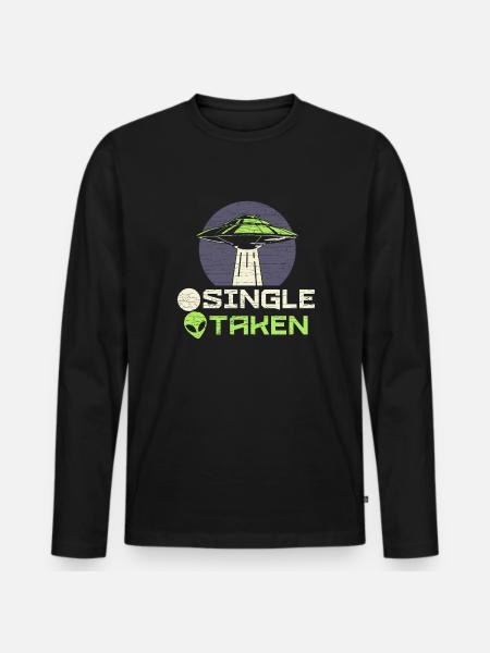 Alien Abduction Ufo - Männer Premium Bio Langarmshirt - Schwarz