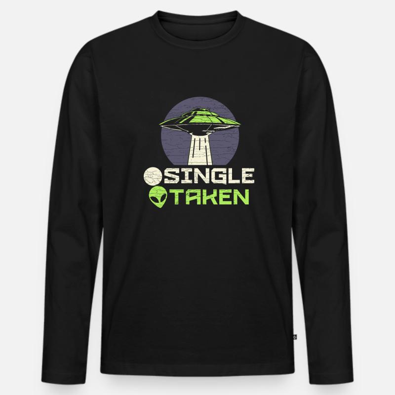 Alien Abduction Ufo - Männer Premium Bio Langarmshirt - Schwarz