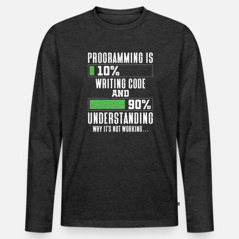 Programmierer Informatiker Coder Männer Premium Bio Langarmshirt