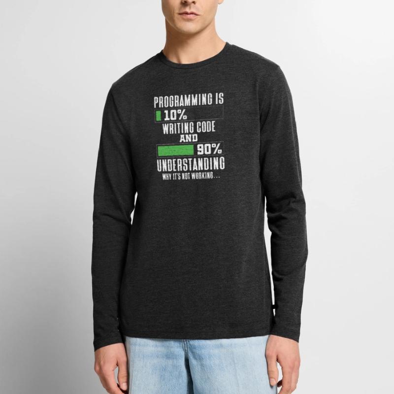 Programmierer Informatiker Coder Männer Premium Bio Langarmshirt