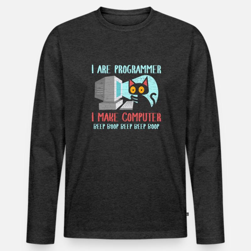 Programmierer Coder Männer Premium Bio Langarmshirt