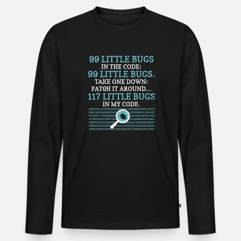 Programmierer Code Coder - Männer Premium Bio Langarmshirt - Schwarz