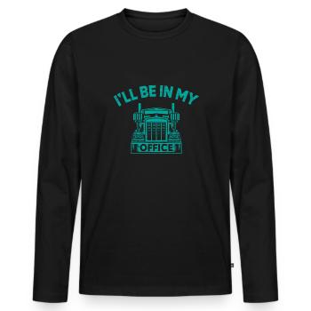 LKW Fahrer Truck Lastwagen - Männer Premium Bio Langarmshirt - Schwarz - Vorne - Nico (187cm)