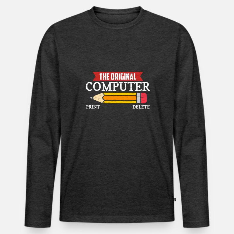 Computer Nerd Programmierer Informatiker Männer Premium Bio Langarmshirt