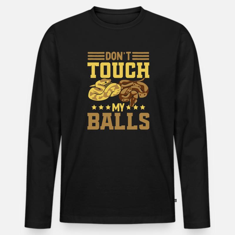 Ballpython Python Königspython - Männer Premium Bio Langarmshirt - Schwarz