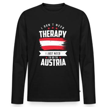 Austria - Men's Premium Organic Long Sleeve Shirt - black - Front - Nico (187cm)