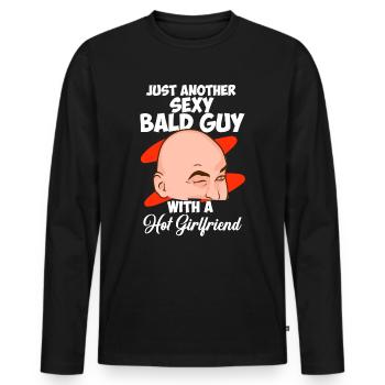 Just Another Sexy Bald Guy With Hot Girl Glatze - Männer Premium Bio Langarmshirt - Schwarz - Vorne - Nico (187cm)