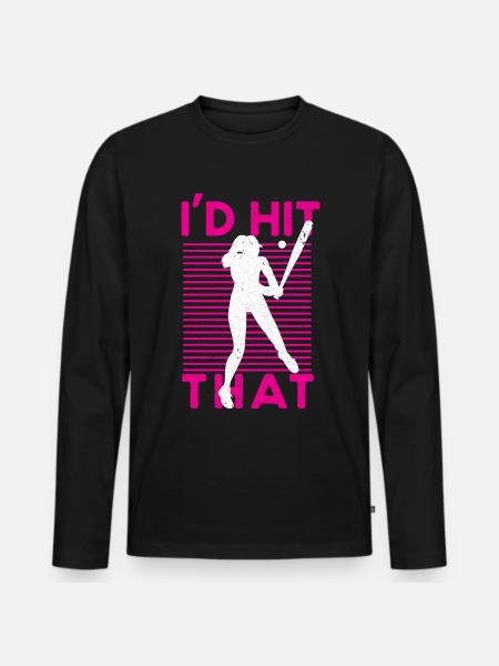 Baseball Baseball Bat Baseball Player - Men's Premium Organic Long Sleeve Shirt - black