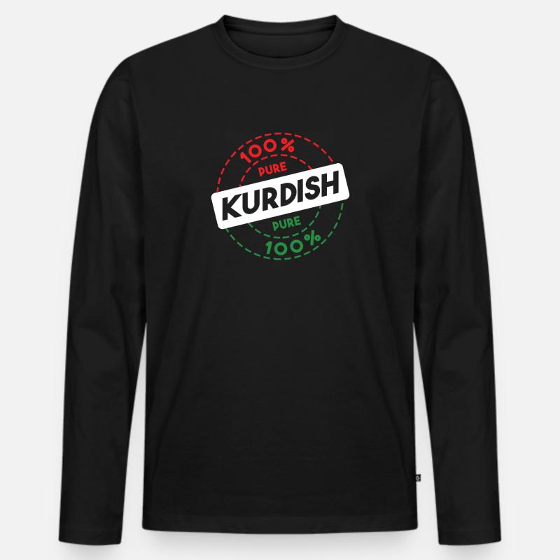 Kurdistan - Männer Premium Bio Langarmshirt - Schwarz